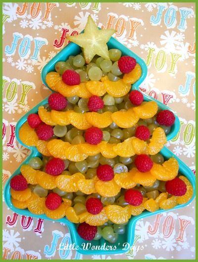 Healthy Christmas Snack, christmas fruit plate, Preschool Snack