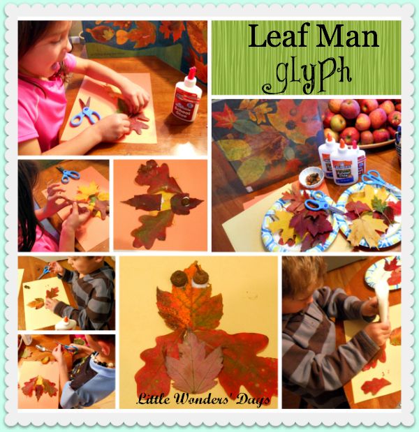 Leaf Man Glyph via Little Wonders' Days Leaf Man activities, fall glyph