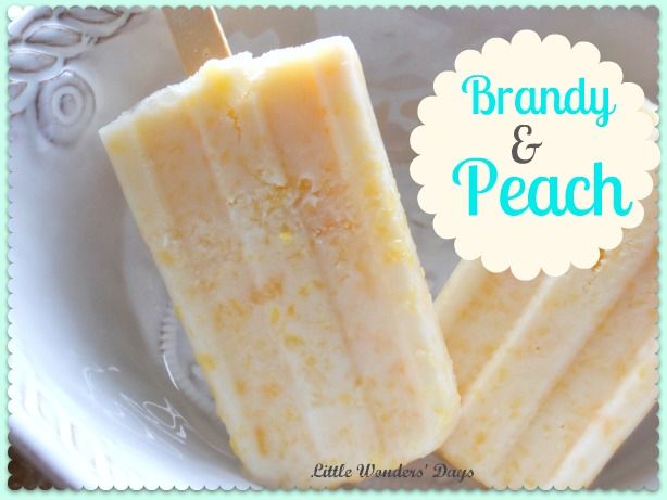 Brandy and peach popsicles via Little Wonders' Days brandy and peach popsicles via Little Wonders' Days