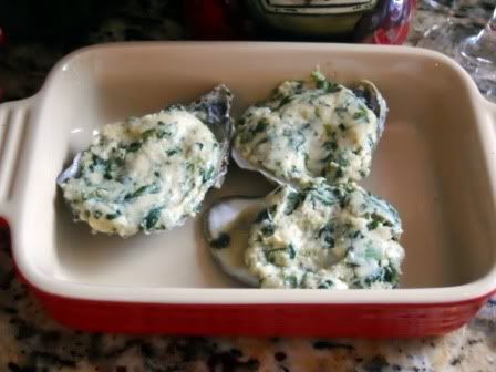 Oysters Rockefeller supposedly