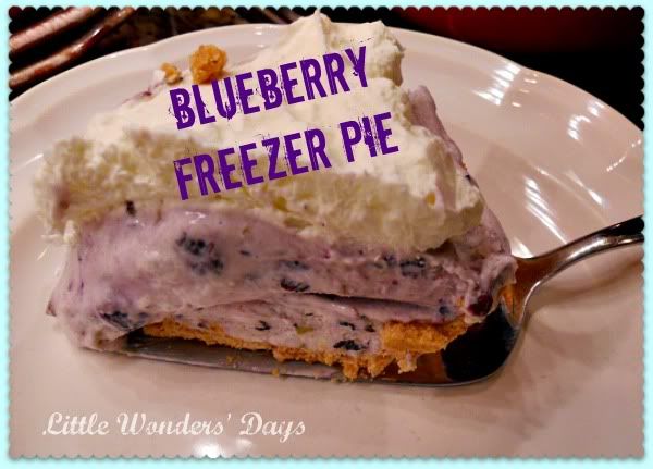Blueberry Freezer Pie Via Little Wonders' Days Blueberry Freezer Pie Recipe