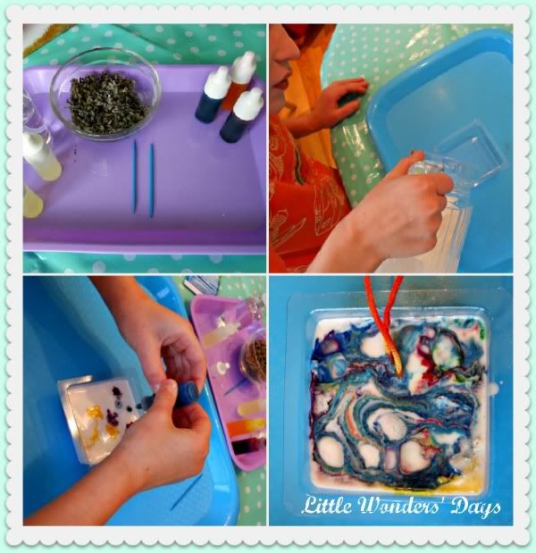 Homemade soaps via Little Wonders' Days making homemade soaps