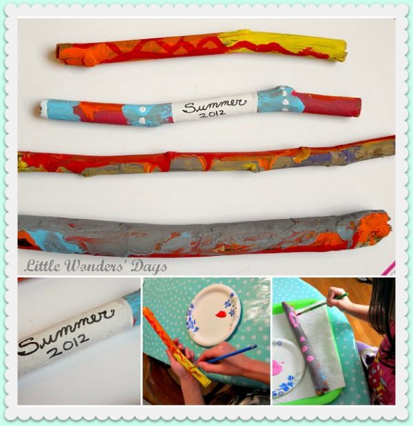 painted sticks via Little Wonders' Days