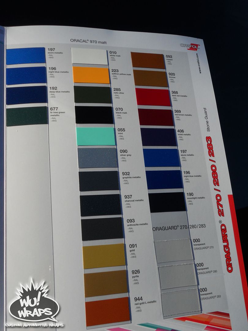 Oracal 970 Color Chart