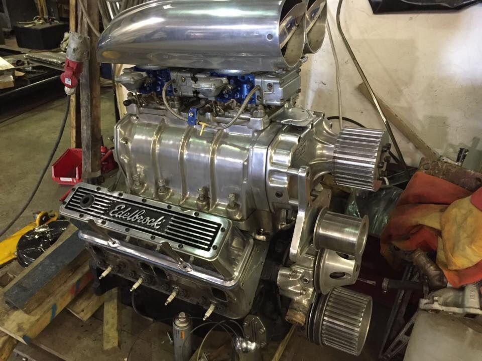 Supercharged chevy engine , ford pop project